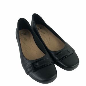 Clarks Soft Cushion Leather Flats 8M Women’s